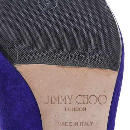Jimmy Choo Suede Tish Pumps 37 Violet 10 of 13