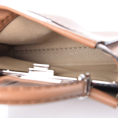 Fendi Cuoio Romano Selleria Bi-Color Medium Peekaboo Iconic Satchel Mou Deserto 6 of 12