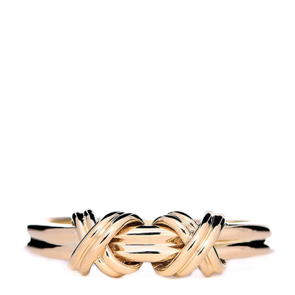 Tiffany 18K Yellow Gold Signature Double X Ring 52 6 1 of 5