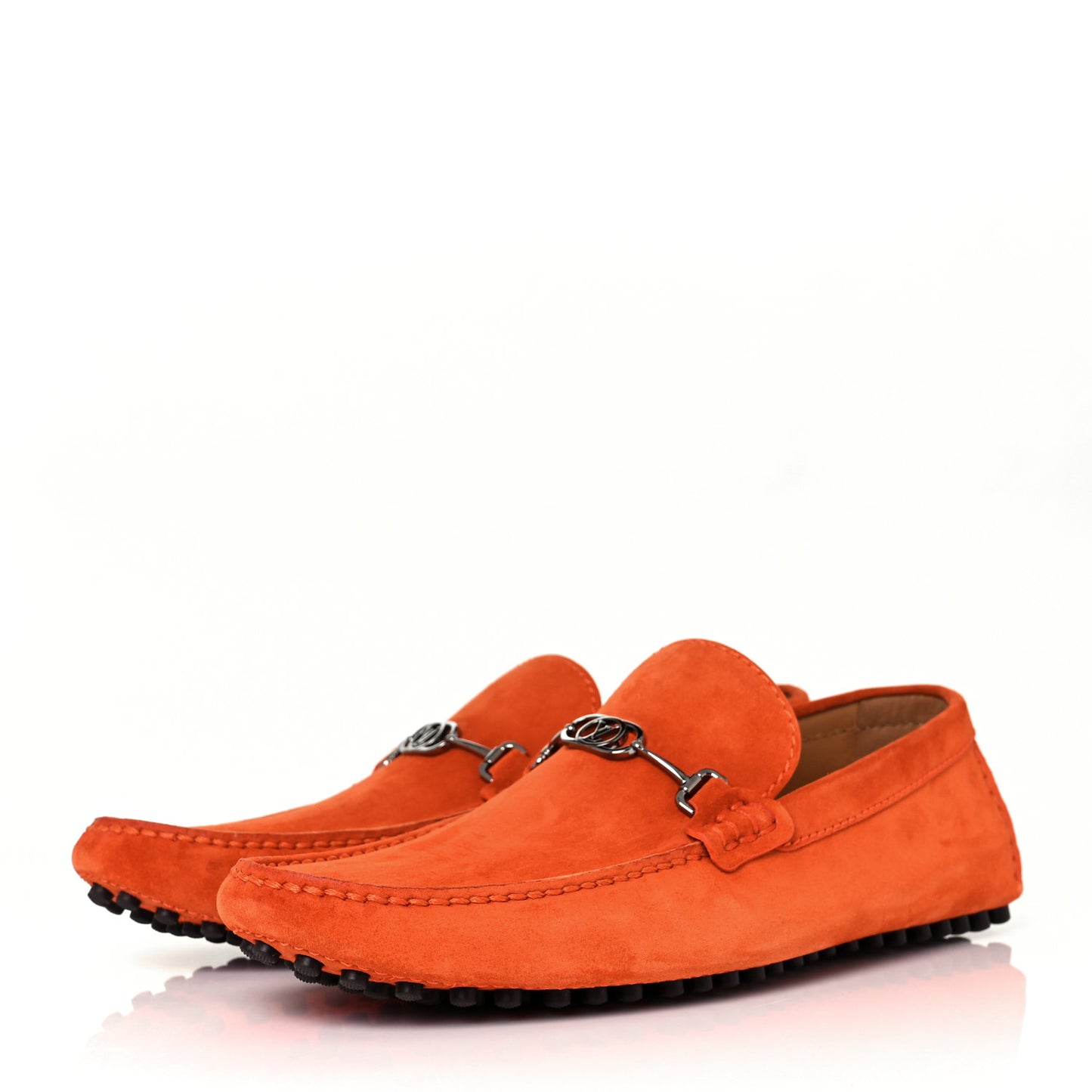 Suede Porto Vecchio Moccasin Loafers 7.5 Orange