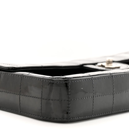 Chanel Patent Quilted East West Chocolate Bar Flap Black 9 of 11