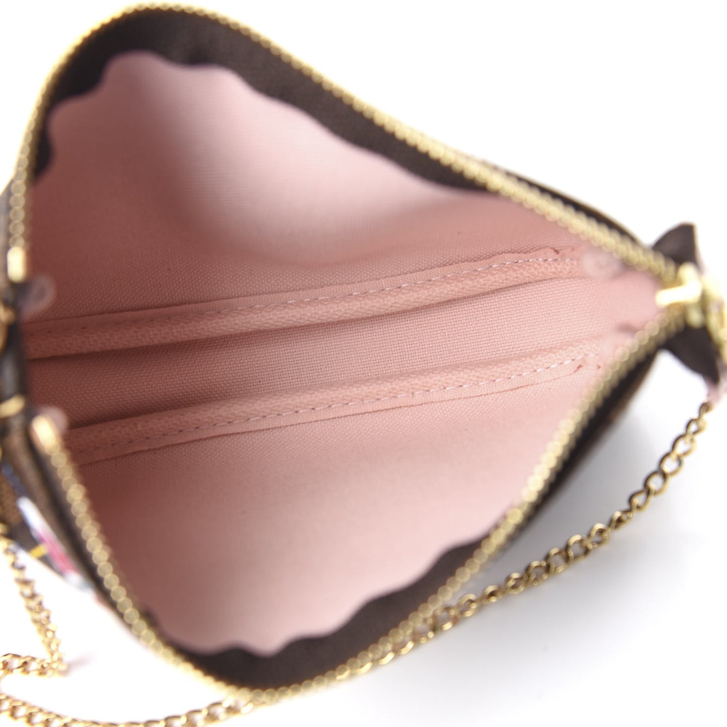 Damier Ebene 2020 Christmas Animation Big Wheel Mini Pochette Accessories Rose Ballerine