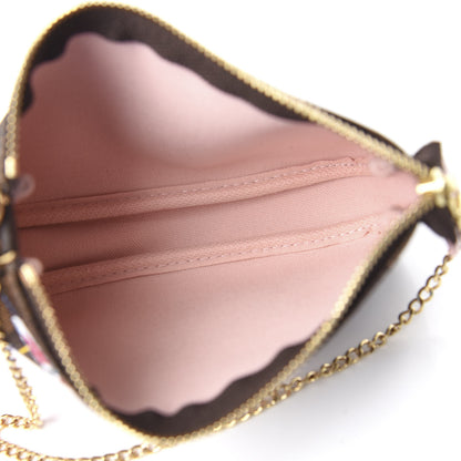 Louis Vuitton Damier Ebene 2020 Christmas Animation Big Wheel Mini Pochette Accessories Rose Ballerine 5 of 8