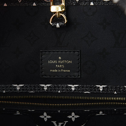 Louis Vuitton Monogram Giant Crafty Neverfull MM Creme Rouge Black 5 of 8