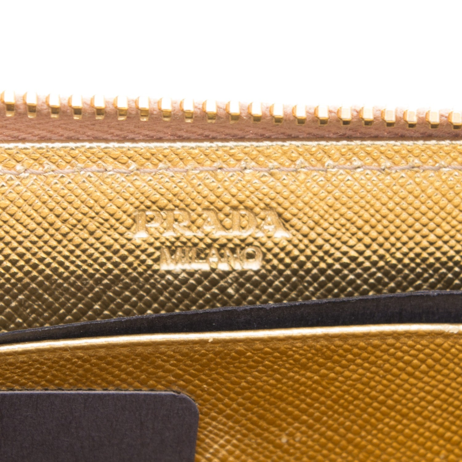 Prada Saffiano Metal Zip Around Wallet Cammeo 6 of 8