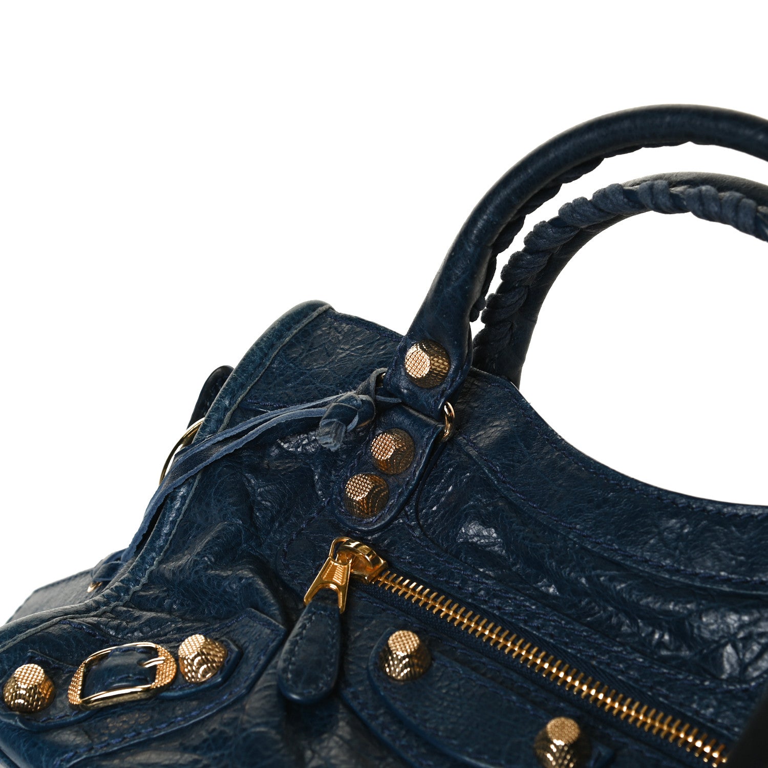 Balenciaga Agneau Giant 12 Gold Hardware Mini City Bleu Mineral 18 of 20