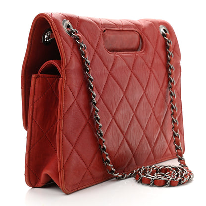 Chanel Washed Lambskin Jumbo Take Away Flap Red 2 of 10