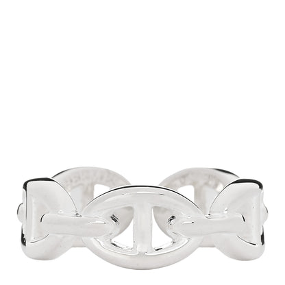 Hermes Sterling Silver PM Chaine d'Ancre Enchainee Band Ring 52 6 1 of 5