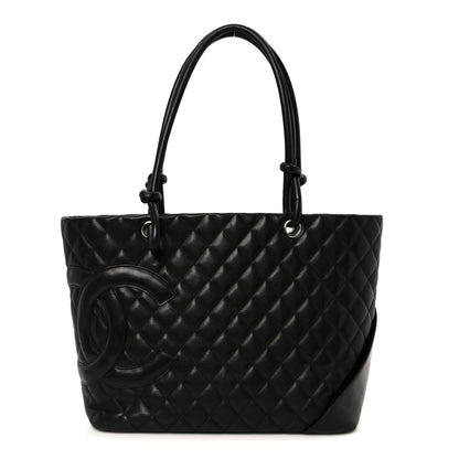 Chanel Calfskin Quilted Large Cambon Tote Black 1 of 13