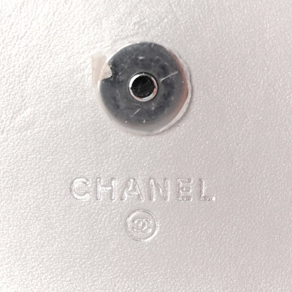 Chanel Metallic Goatskin Quilted Crystal CC Walk Of Fame Clutch With Chain Silver 6 of 9