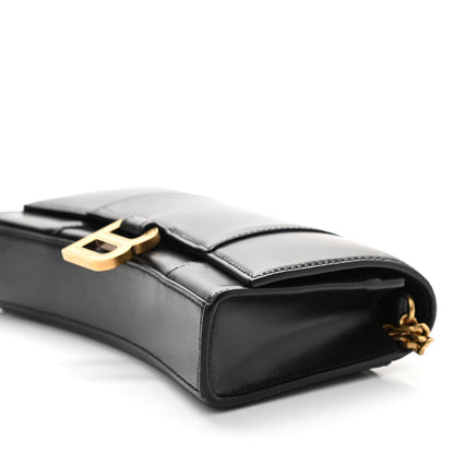 Balenciaga Shiny Box Calfskin Hourglass Chain Bag Black 9 of 10