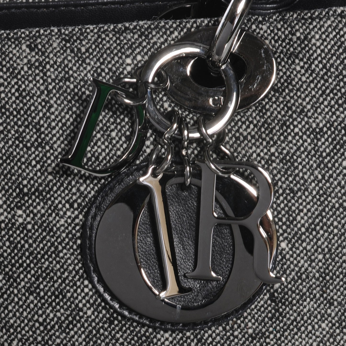Tweed Medium Lady Dior Black