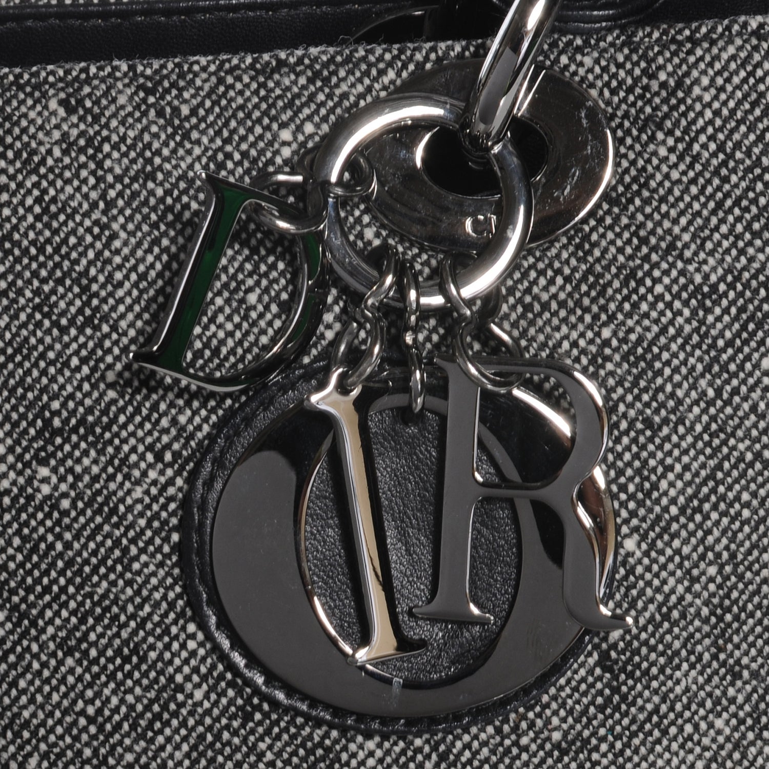 Christian Dior Tweed Medium Lady Dior Black 5 of 8