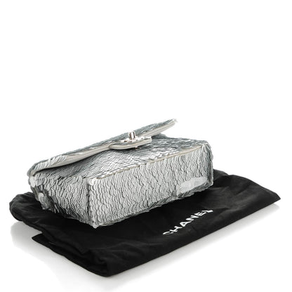 Chanel Sequin Paillette Small Flap Silver 4 of 8