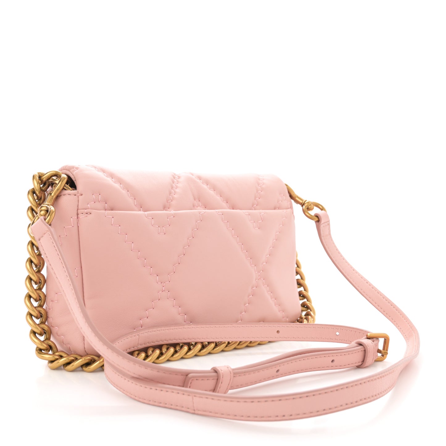 Lambskin Quilted Medium J Marc Shoulder Bag Rose