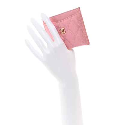 Chanel Iridescent Caviar Quilted Card Holder Pink 2 of 12