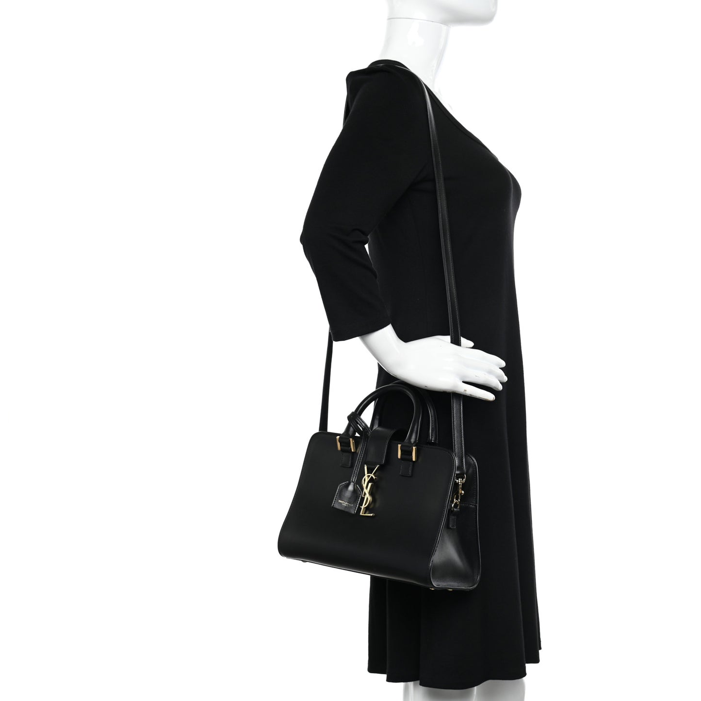 Calfskin Monogram Baby Cabas Black