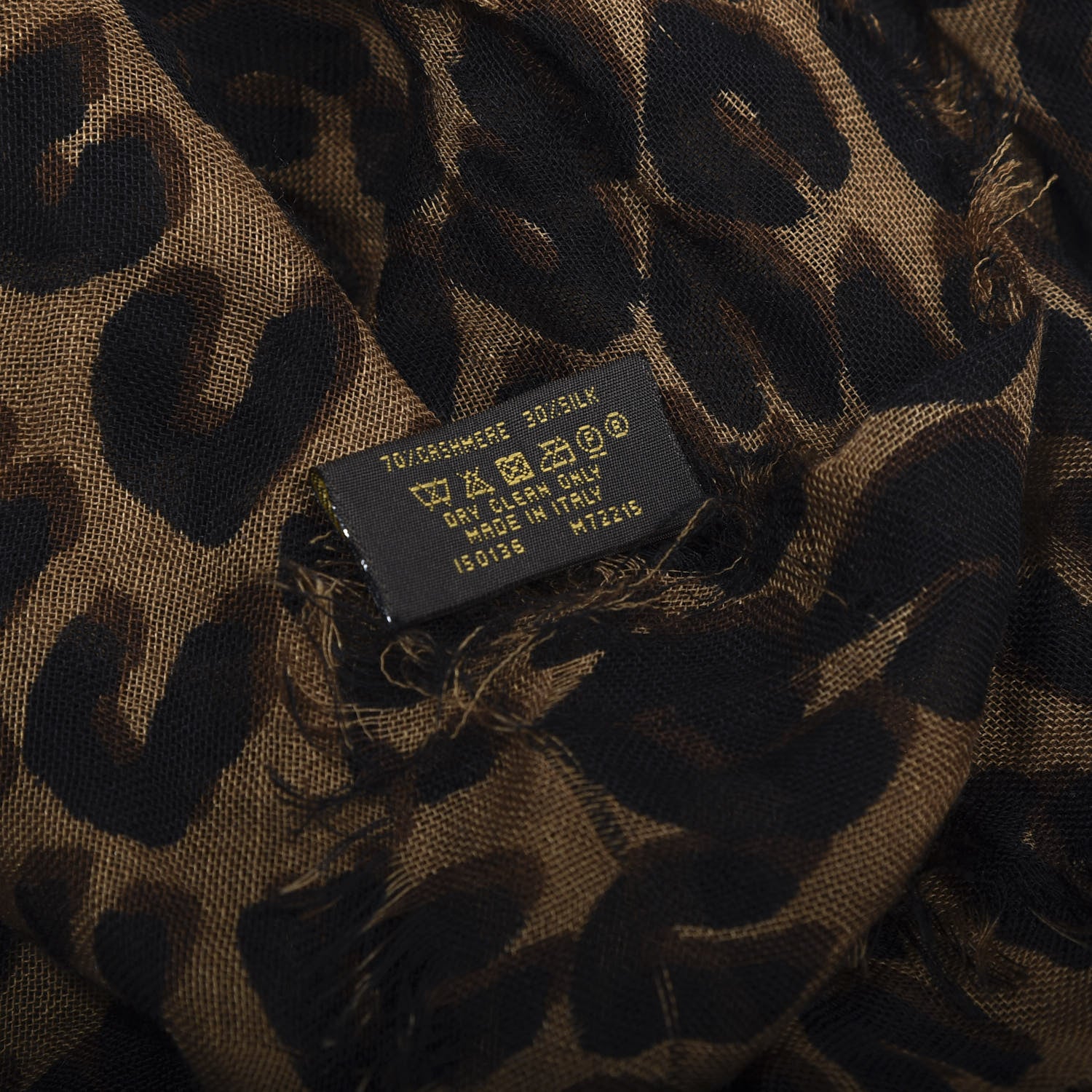 Louis Vuitton Cashmere Silk Leopard Etole Stole Marron 4 of 4