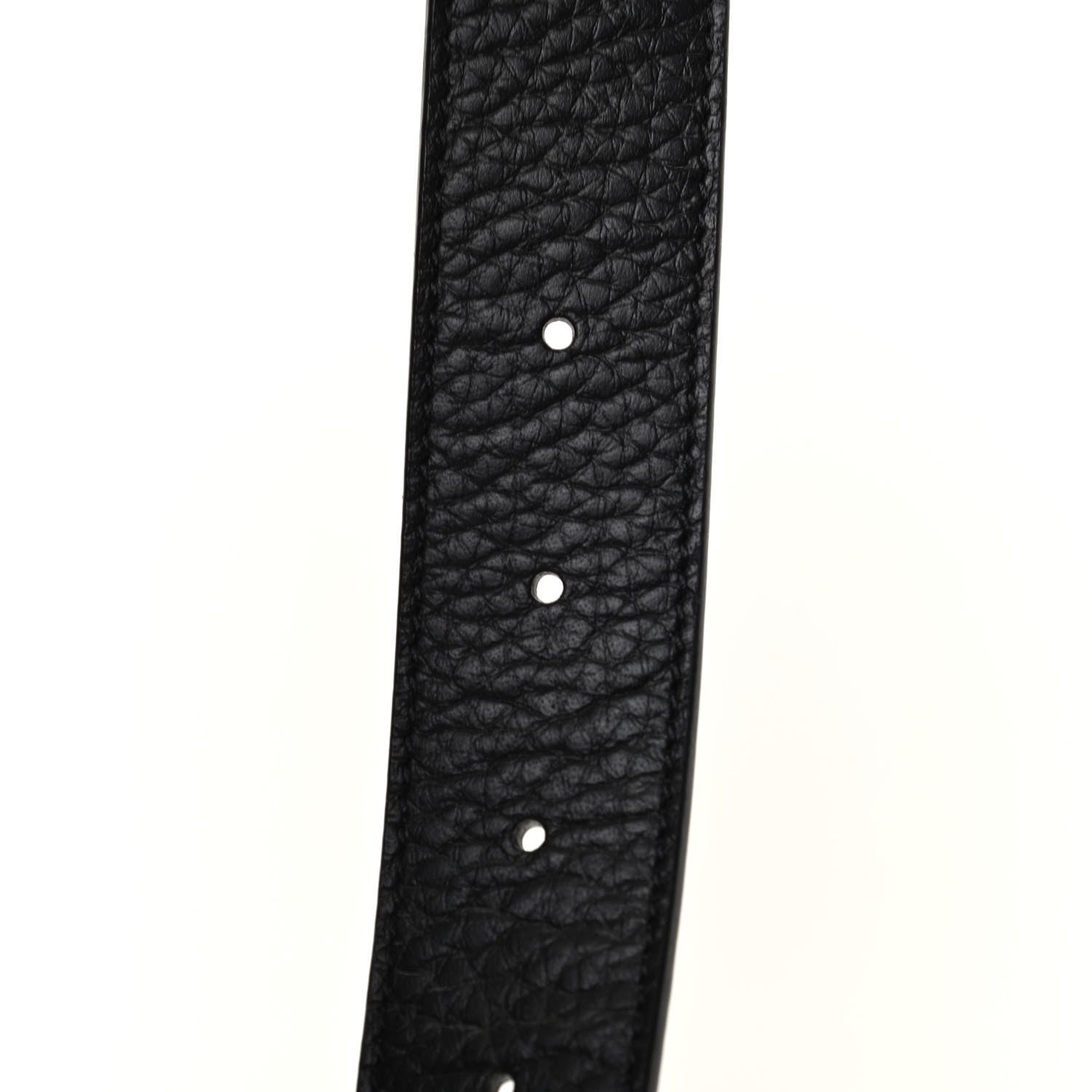 Louis Vuitton Taurillon Calfskin 30mm LV Initiales Reversible Belt 85 34 Black 4 of 5