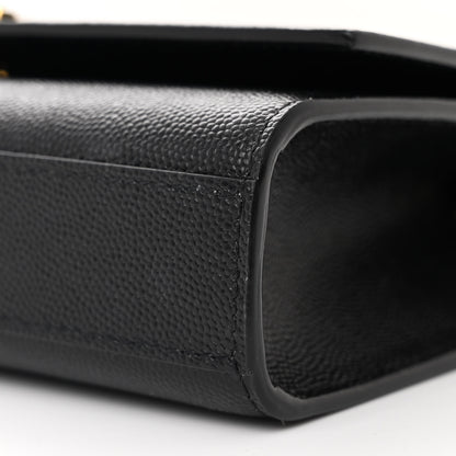 Saint Laurent Grain De Poudre Medium Classic Monogram Kate Satchel Black 10 of 10