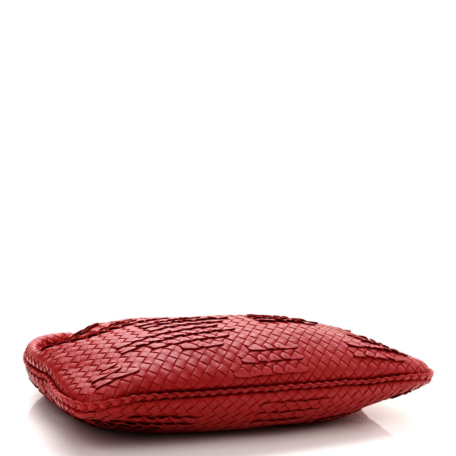 Bottega Veneta Nappa Intrecciato Ruffle Large Veneta Hobo Red 4 of 11
