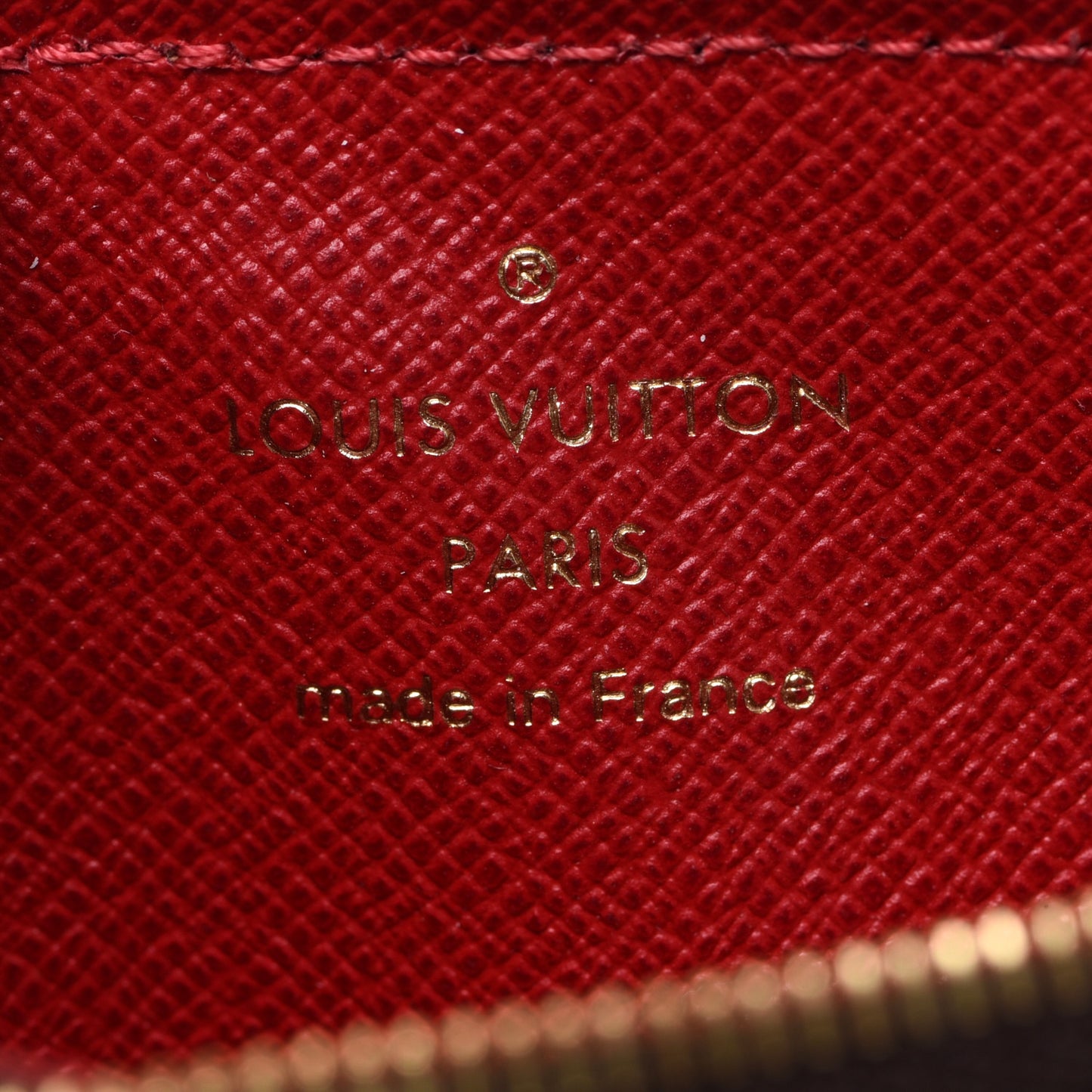 Damier Ebene Recto Verso Card Holder Red