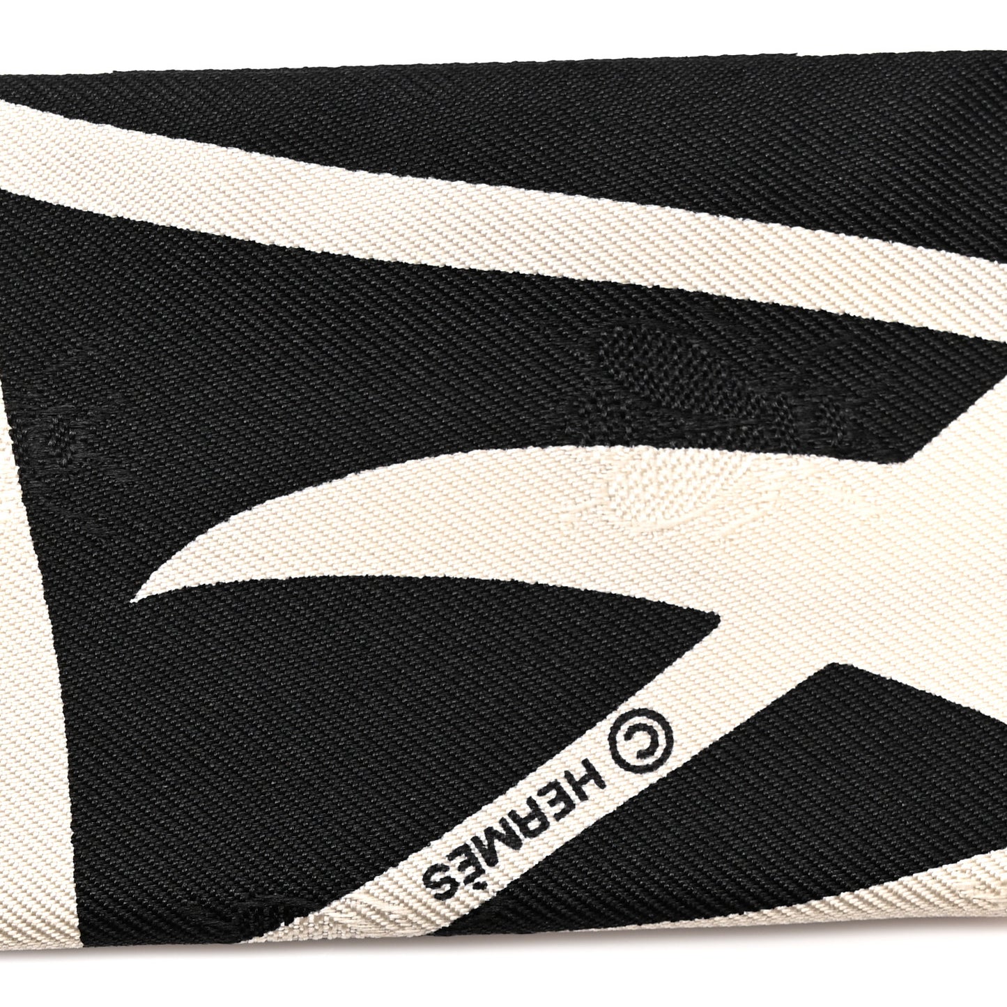 Silk Calfskin Bouquet Final Fringed Twilly Creme Black
