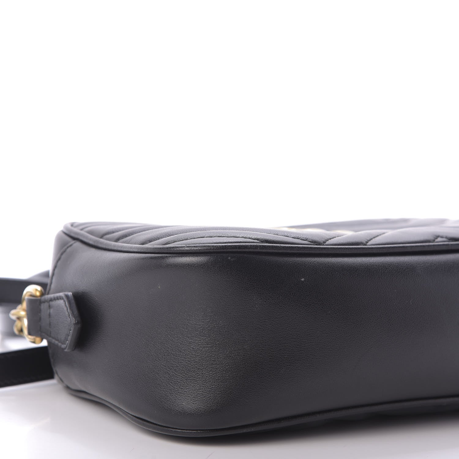 Gucci Calfskin Matelasse Small GG Marmont Chain Shoulder Bag Black 6 of 10