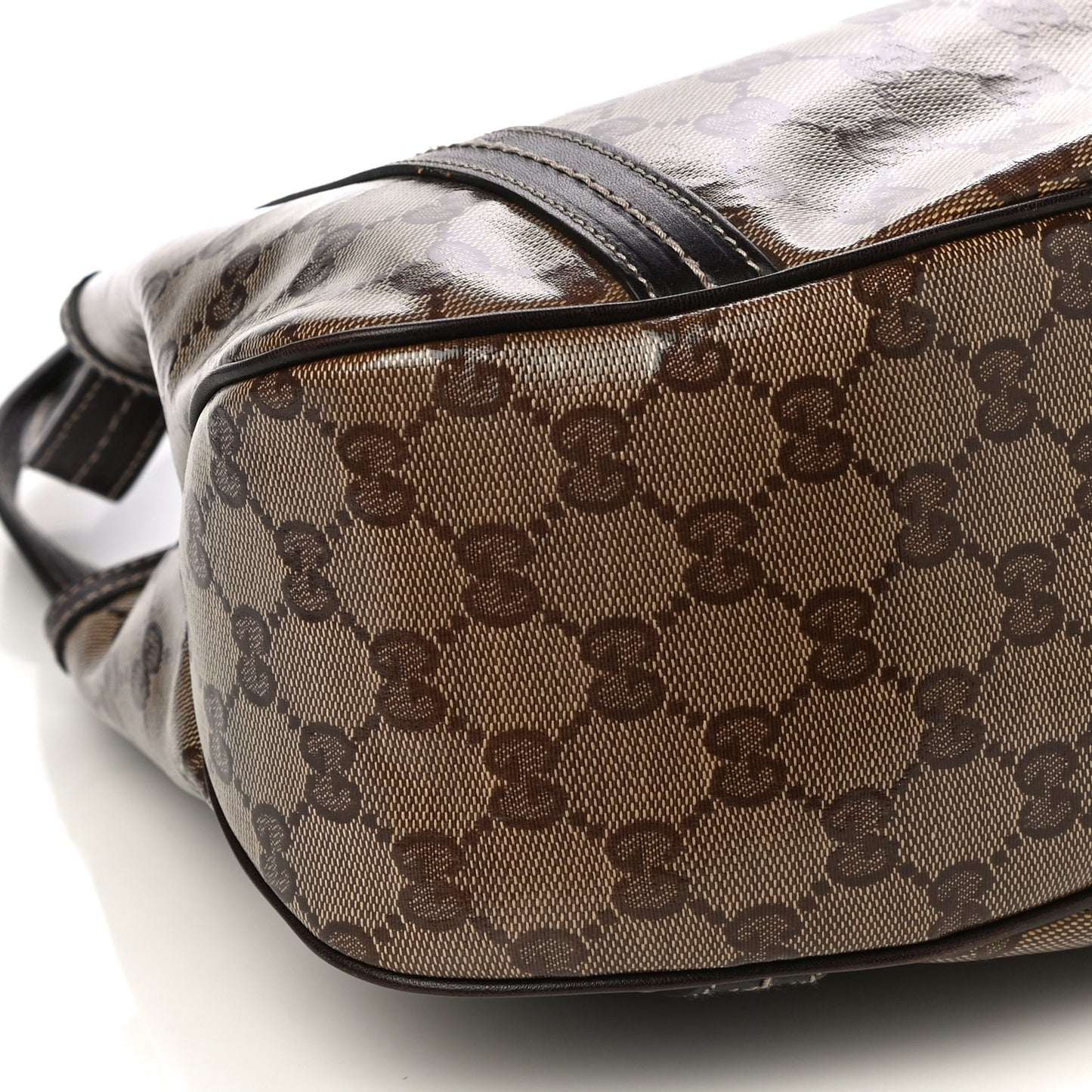 Crystal Monogram Duchessa Flap Shoulder Bag Dark Brown