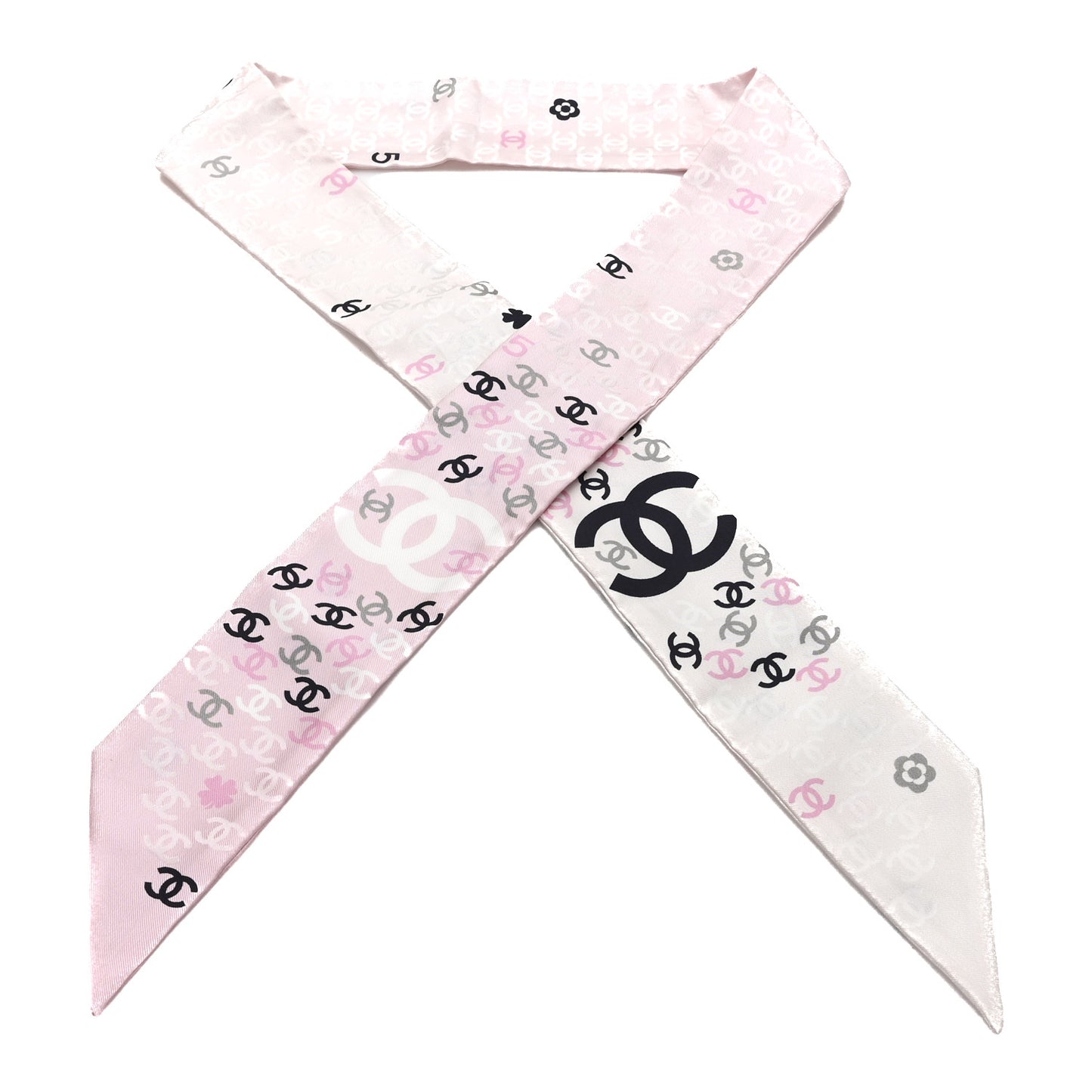 Silk CC Slim Bandeau Pink Ecru Black
