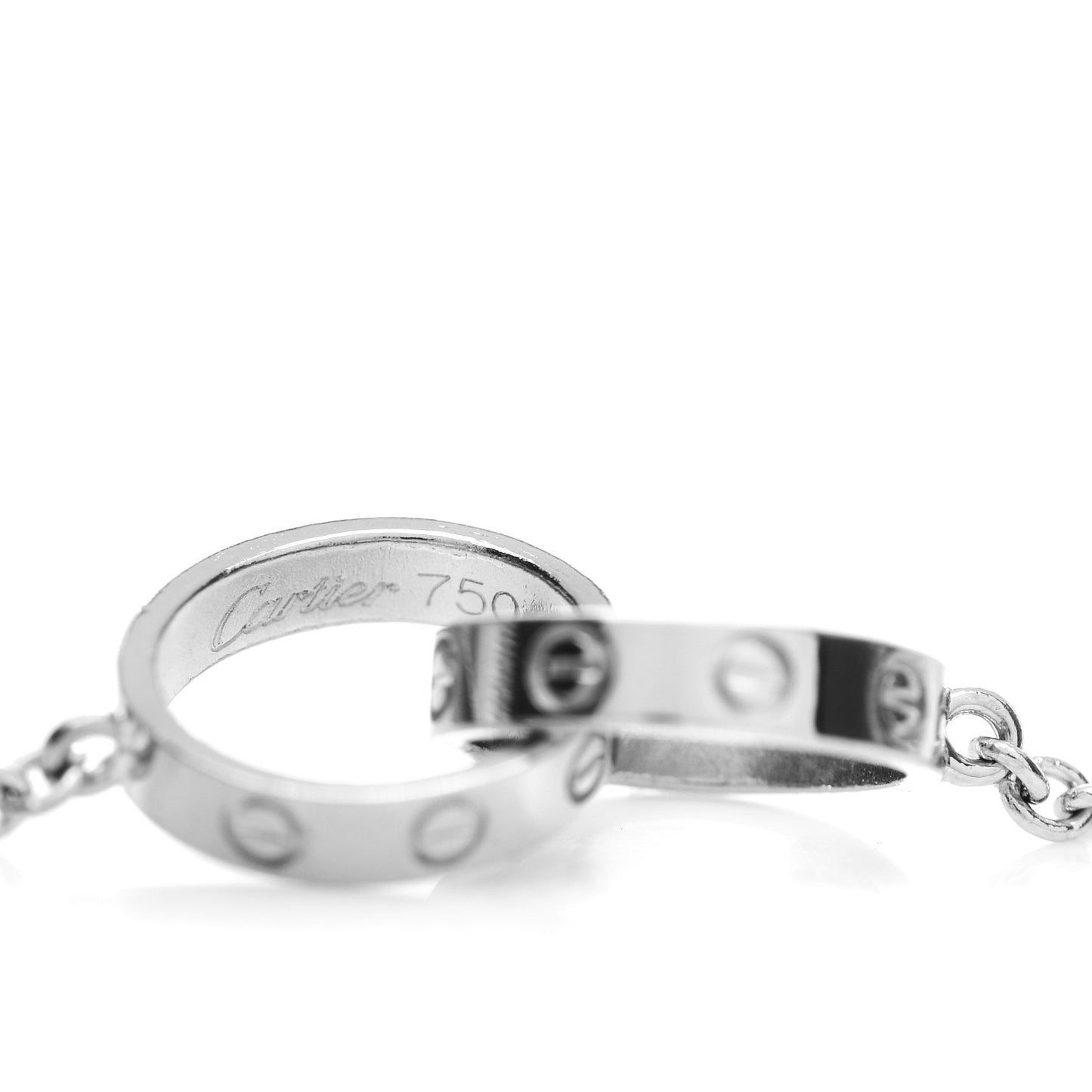 18K White Gold Interlocking LOVE Bracelet