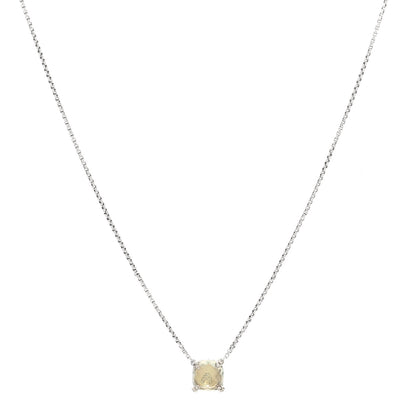 David Yurman Sterling Silver Diamond Prasiolite 9mm Petite Chatelaine Pendant Necklace 1 of 5