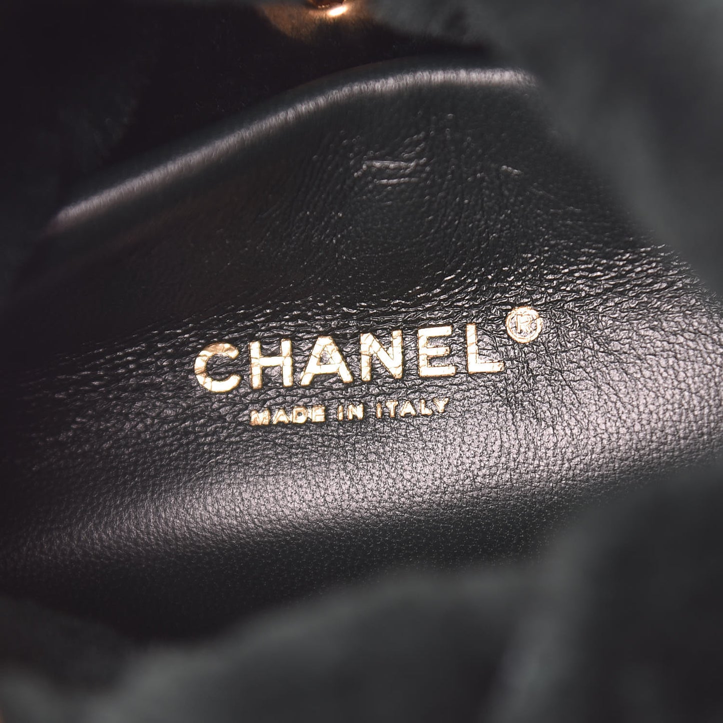Lambskin Shearling Quilted CC Backpack Dark Green