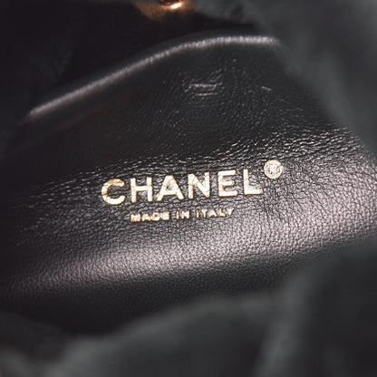 Chanel Lambskin Shearling Quilted CC Backpack Dark Green 6 of 12