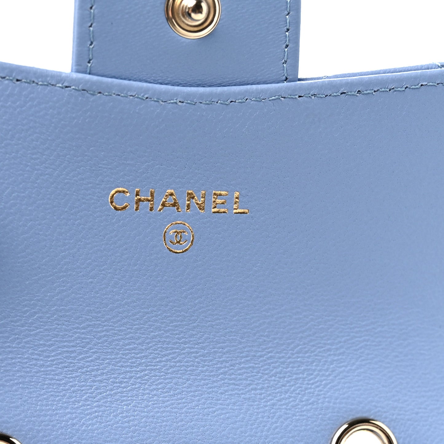 Lambskin Quilted Mini Chain Belt Bag Blue