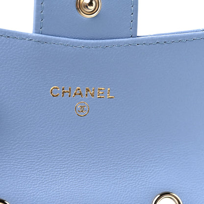 Chanel Lambskin Quilted Mini Chain Belt Bag Blue 5 of 10