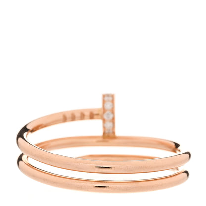 Cartier 18K Pink Gold Diamond Double Juste Un Clou Ring 58 8.25 3 of 6