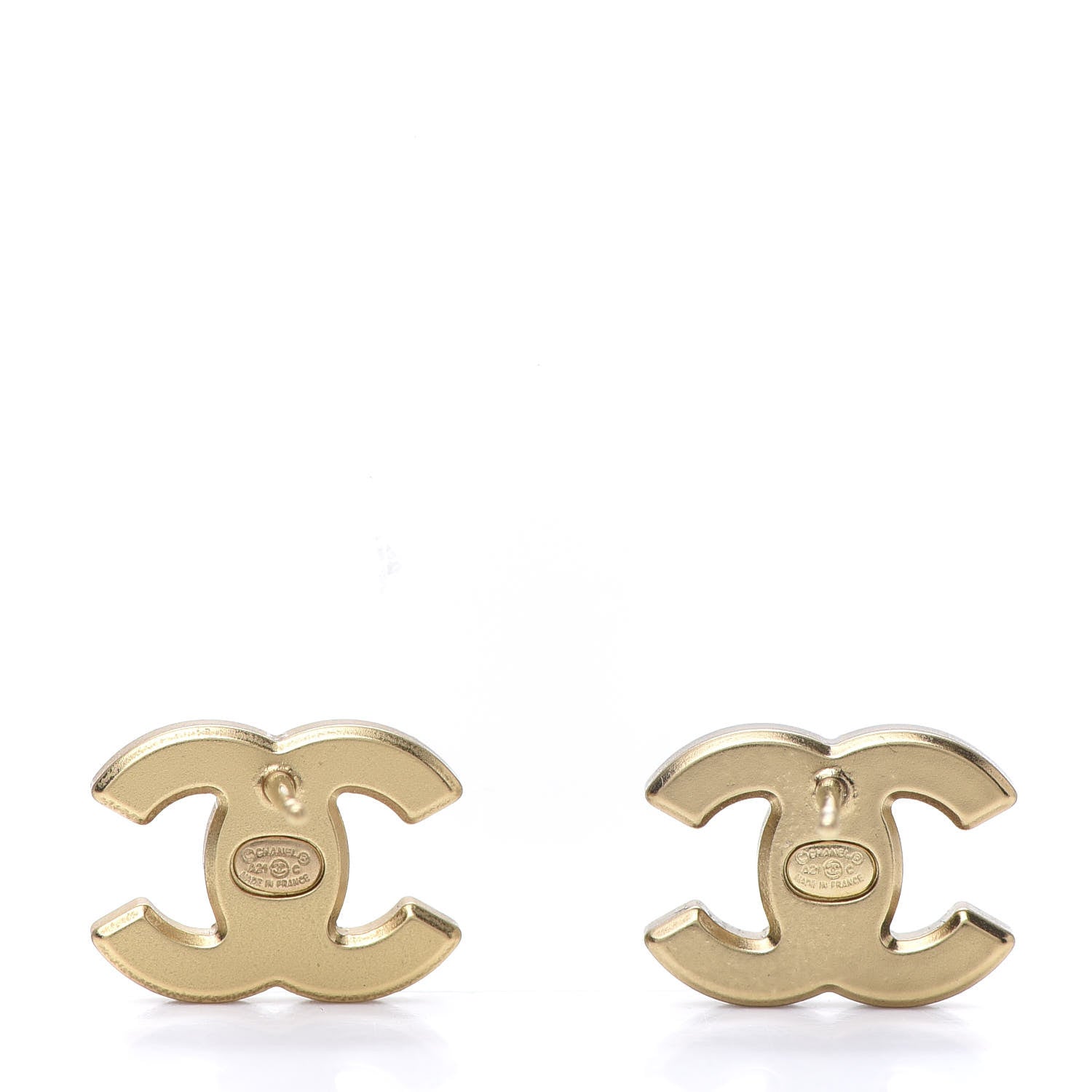 Chanel Crystal CC Earrings Gold 3 of 6