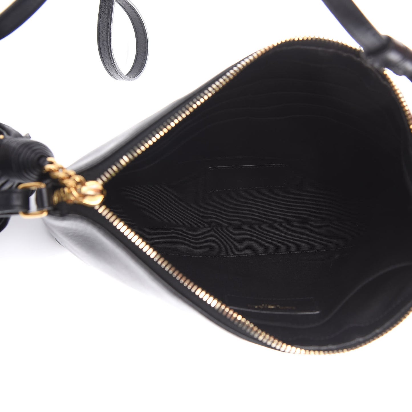 Calfskin Teen Monogram Crossbody Bag Black