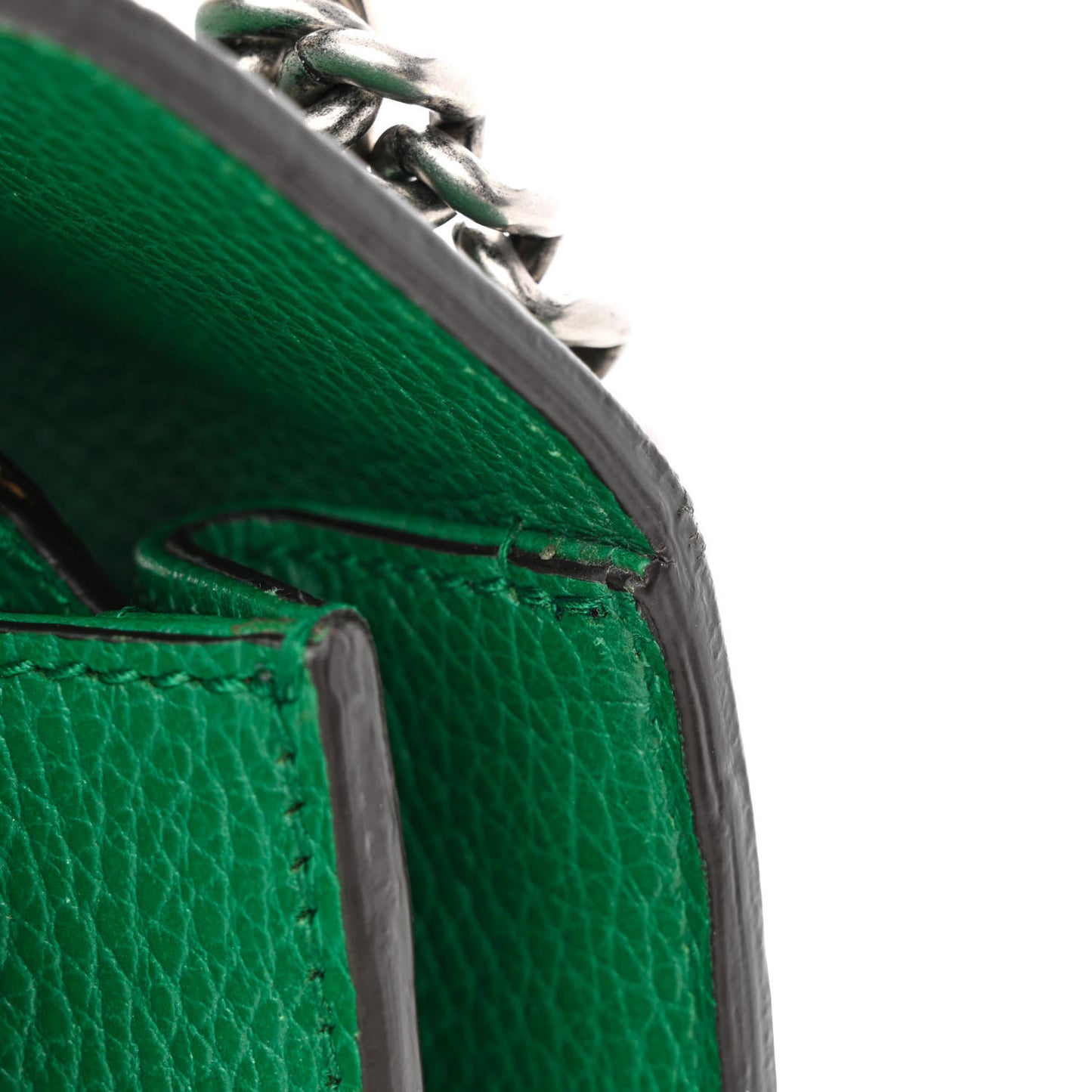 Pebbled Calfskin Small Dionysus Shoulder Bag Emerald