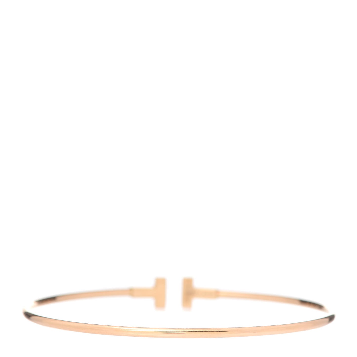 18K Rose Gold Narrow T Wire Bracelet