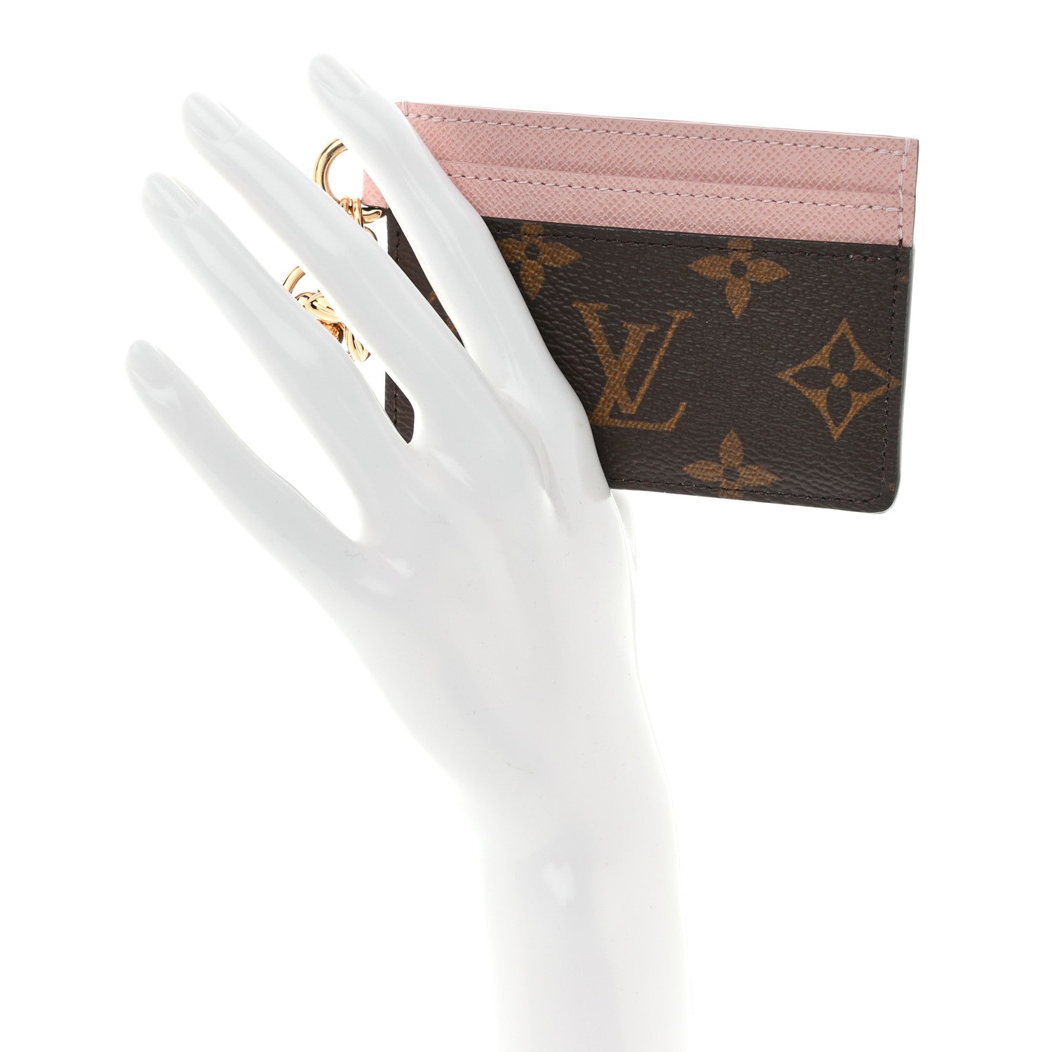Louis Vuitton Monogram LV Charms Card Holder Rose Ballerine 2 of 6