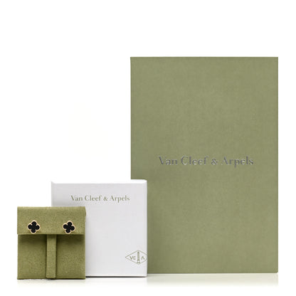 Van Cleef & Arpels VAN CLEEF & ARPELS 18K Yellow Gold Black Onyx Sweet Alhambra Earrings 5 of 5