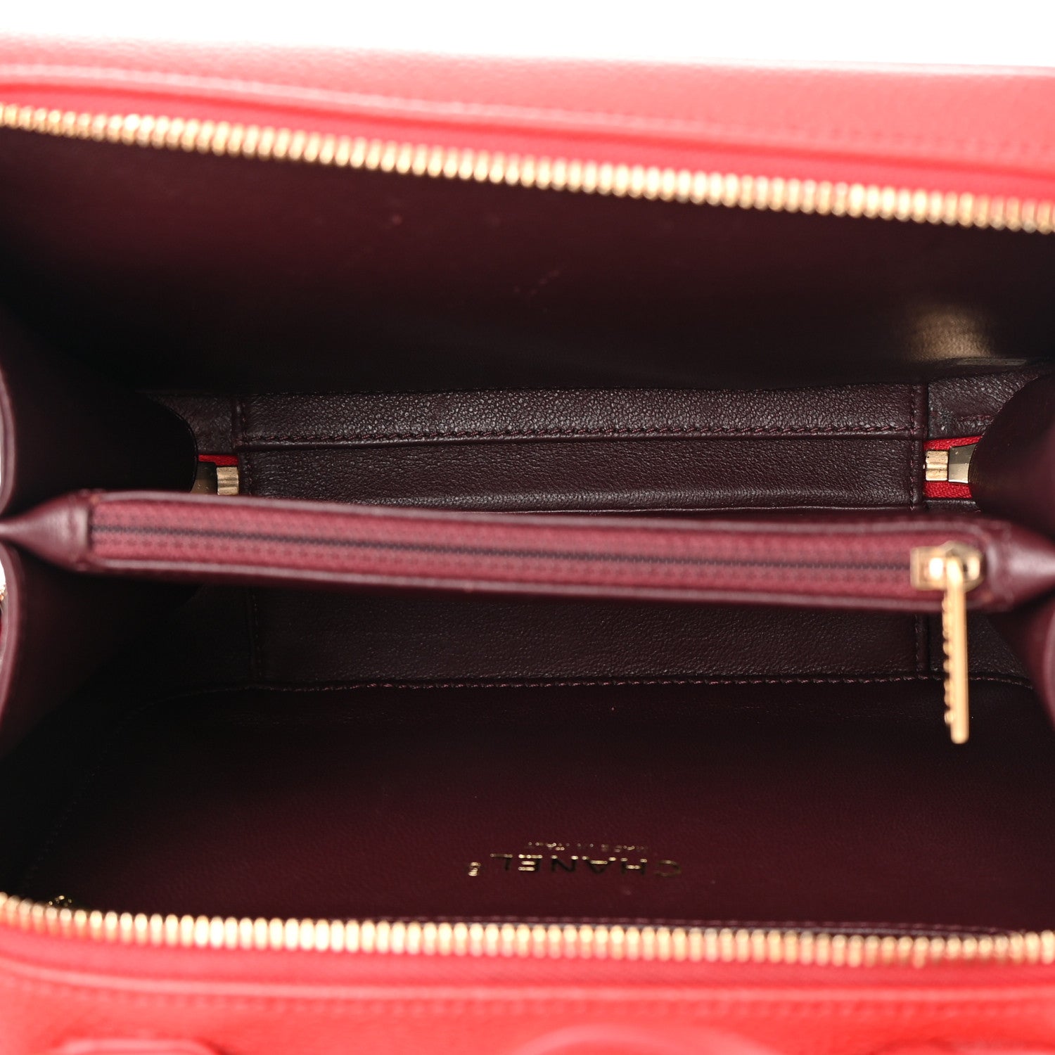 Chanel Caviar Quilted Medium CC Filigree Vanity Case Red 5 of 17