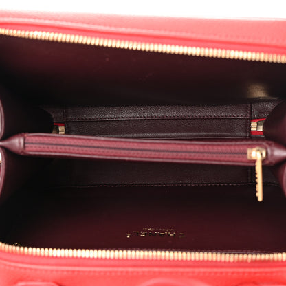Chanel Caviar Quilted Medium CC Filigree Vanity Case Red 5 of 17