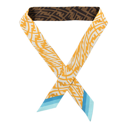 Fendi X SARAH COLEMAN Silk FF Vertigo Wrappy Scarf Multicolor 1 of 3