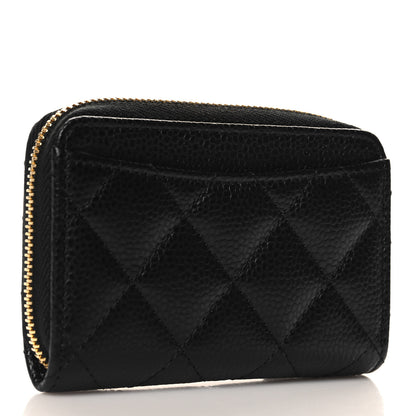 Chanel Caviar Quilted Classic Zipped Coin Purse Black 3 of 7