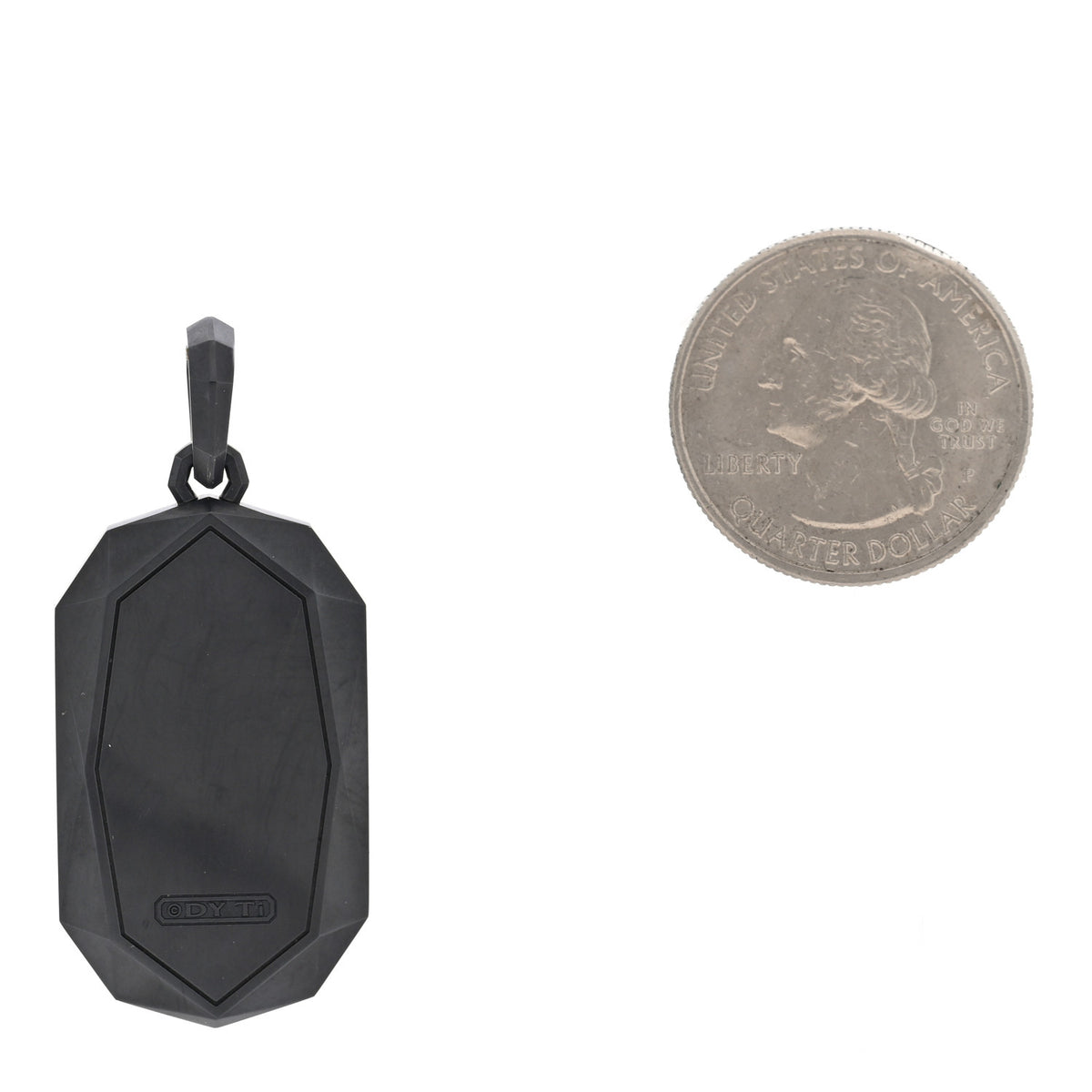 David Yurman Titanium Faceted Amulet Pendant Black 2 of 4