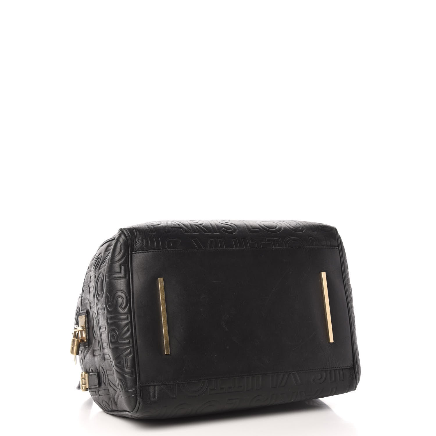 Louis Vuitton Calfskin Embossed Speedy Cube 30 Black 5 of 13
