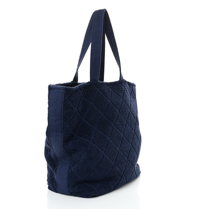 Chanel Terry Cotton CC Beach Tote Towel Set Blue 4 of 12